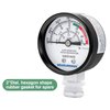 MEASUREMAN Black Steel Pressure Cooker Gauge, Pressure Canner Gauge, Steam Pressure Gauge, 2" Dial, Lower Mount, Including Hexagon Gasket and Nut