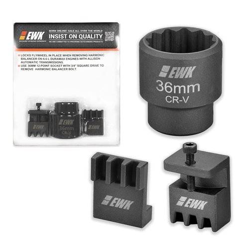 EWK 36mm 3/4 Inch Flywheel Locking Holder Water Pump Holding Tool 12 Pt Socket for Duramax 6.6L Engine