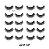 Laflare Premium Silk Lashes 3D Faux Mink Eyelashes Multipack, Light, Natural Looking, Professional Easy to Apply Eyelashes in a Knitted Style 10 Pairs Jumbo Pack (A25X10P)