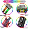 Amandir 80s 90s Theme Party Decorations, 90Pcs Balloon Garland Kit 6PCS Inflatable Disco Ball Radio Boom Box Retro Mobile Phone Guitar Microphone Balloons for Back to 80s 90s Hip Hop Birthday Supplies