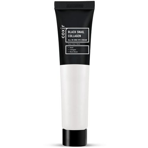 coxir BLACK SNAIL COLLAGEN ALL IN ONE EYE CREAM for eye, neck and face | Black-3-Complex: Black Rice, Collagen| Paraben Free, Cruelty Free, Korean skincare [30ml/1.01 fl.oz]