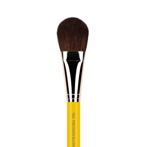 Bdellium Tools Professional Makeup Brush - Studio Series 960 Precision Blusher - With Mix of Soft Synthetic & Natural Fibers, For Pop of Color to the Cheeks (Yellow, 1pc)