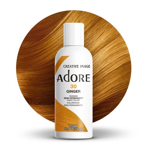 Adore Semi Permanent Hair Color - Vegan and Cruelty-Free Hair Dye - 4 Fl Oz - 030 Ginger (Pack of 1)