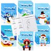 ANGOLIO Winter Game Activity Coloring Book for Kids Christmas Holiday Coloring Books, Fun Winter Party with Snowman Bear Animal Pattern Drawing Supplies for Back to School Classroom Rewards Goodie Bag