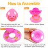 wonuu Pink Rubber Duck, Heart-shaped Sunglasses Rubber Ducks for Cars, Funny and Cool as Car Ornament Gifts, Pink Cowboy Hat