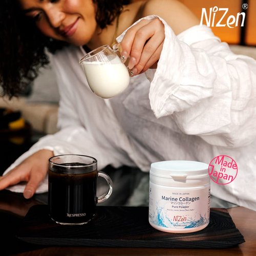 Nizen Marine Collagen Pure Powder, Hydrolyzed Peptides Easy-to-Digest Amino Acids Supplement. Unflavored. Non-Clumping. Made in Japan. 5.29oz