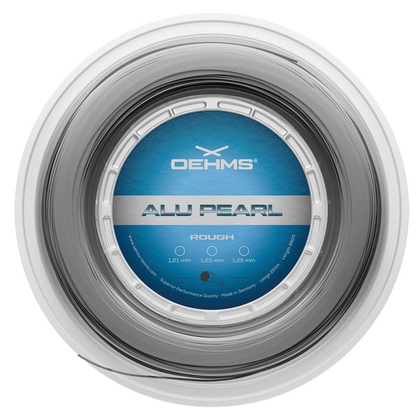 OEHMS Alu Pearl Rough | 200m (660ft) Reel | Grooved Co-Poly Tennis Racket String | Ø 1,25 mm (16L)