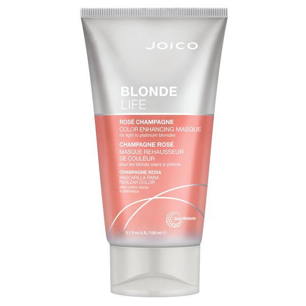 Joico Blonde Life Color Enhancing Masque | For Blonde Hair | Color Depositing Treatment | Maintain Unique Blonde Tones | Fortified With Monoi & Tamanu Oil | Rose Champagne| 5.1 Fl Oz