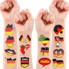 103 PCS German Germany Soccer Temporary Tattoos Birthday Party Decorations Favors Supplies Decor Germany Small Flag Pennant Stickers For Boys Girls Gift School Prizes Rewards