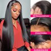 SUNKASA 30 Inch Straight Lace Front Wigs Human Hair 200% Density 13x4 HD Transparent Lace Front Wigs for Black Women Glueless Lace Frontal Wig Human Hair Pre Plucked With Baby Hair Natural Black