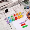 24 Strips 144 Pots Empty Paint Pots Strips Mini Acrylic Paint Storage Container with Lid Painting Arts Crafts Supplies for Classrooms Schools Paintings Art Festivals(5 ml/ 0.17 oz)