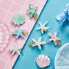 WILLBOND 12 Pieces Artificial Shell Pearl Starfish Seashell Hair Clip Set Acrylic Resin Women Lady Hair Clip Headdress Hairstyle Tool Accessories Beach Wedding Supplies(Charming)
