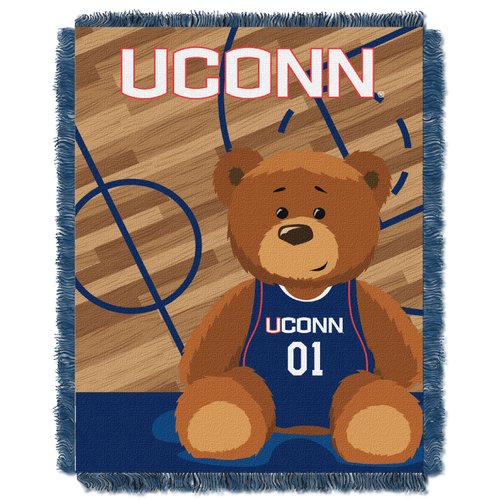 Northwest UConn Huskies Baby Woven Jacquard Throw Blanket, 36" x 46" , blue