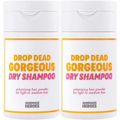 Handmade Heroes Non Aerosol Dry Shampoo Volume Powder | 1.8oz | 100% Natural & Vegan | For Light and Blonde Hair (2 pc set)