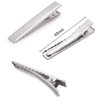 BronaGrand 100 Pieces Alligator Hair Clip Flat Top with Teeth Silver (1.77 Inch)