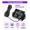 RACOONA Digital Tachometer,Hour Meters for Small Engines,Car Accessories Small Engine Hour Meter and Digital Tachometer,Waterproof Inductive Tachometer Gauge for Lawn Mower Tractor Generator