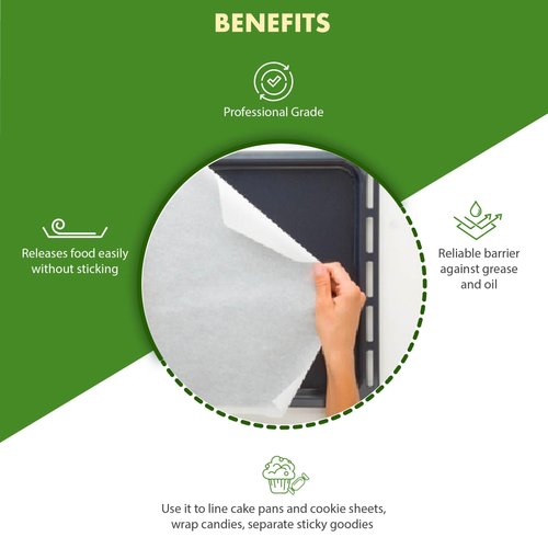 Regency Wraps Parchment Paper Sheets For Non-Stick Cooking and Baking, Greaseproof Paper Liners for Cookie Sheets, Cake Pans, Air Fryer and Microwave Safe, White, 12 x 16 inches, 25pcs, Pack of 1