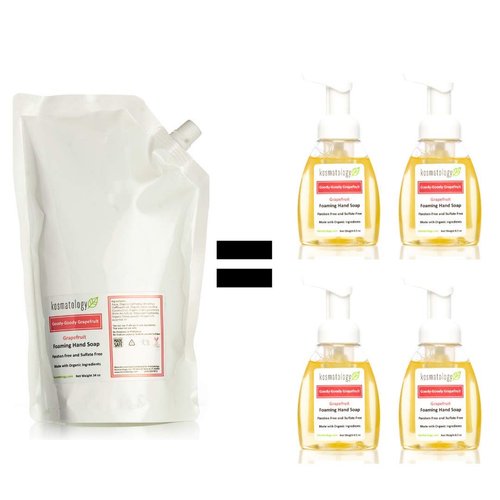 kosmatology Goody Goody Grapefruit (Grapefruit) Organic Foaming Hand Soap Refill Bag, 34 fl oz