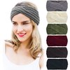 DRESHOW 6 Pack Crochet Turban Headband for Women Warm Bulky Crocheted Headwrap Winter Accessories