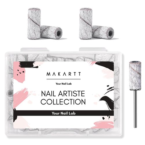 Makartt Sanding Bands for Nail Drill:50 Pcs Small Nail Sanding Files With 2025 Upgrade Design 3.1mm Mandrel Bits, 180 Medium Grits for Acrylic Nails Gel Removing Shaping, Manicure Nail Salon Use