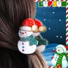 4 Pcs Christmas Hair Claw Clips Snowman Santa Christmas Tree Hair Clips Cute Hair Accessories for Women Girls Thin Medium Hair Xmas Gift