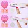 Professional Nail File Double Sided 80/80 Grit Nail Files Manicure Tools for Nail Grooming and Styling, 12 Pcs File Nail for Poly Nail Extension at Salon