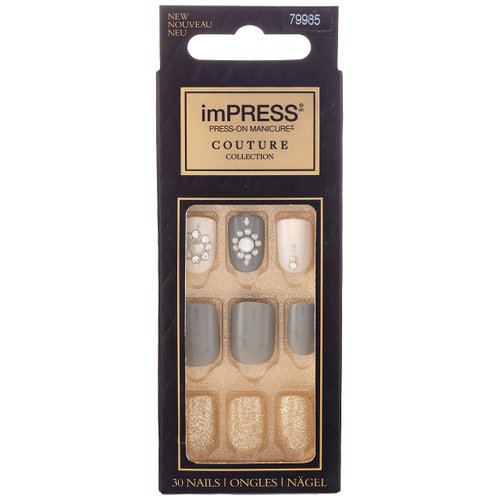 Kiss Impress Press-on Manicure One-Step Gel Nails - Couture Collection - Sassy Queen (Pack of 1)