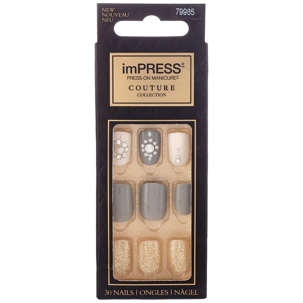 Kiss Impress Press-on Manicure One-Step Gel Nails - Couture Collection - Sassy Queen (Pack of 1)