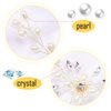 4 Pieces Pearl Hair Pins Bridal Hair Pins Wedding Pearl Rhinestones Headpiece Bride Hair Accessories for Women, Bride, Bridesmaid