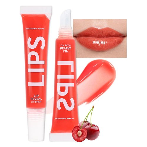 Moisturizing Mirror Fruit Lip Oil, No-Sticky Gloss Lip Balm Lip Care,Fruit Flavoured Lip Oil For Dry Lip's Moisturizing Hydrating And Nourishing,Natural Long-Lasting Moisturizing Lip gloss(03#Cherry)