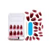 KISS Bare but Better, Press-On Nails, Nail glue included, 'Chemistry', Red, Medium Size, Almond Shape, Includes 28 Nails, 2g Glue, 1 Manicure Stick, 1 Mini file