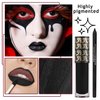 PPPanYiDi Black Matte Lipstick and Lip Liner Set,Long Lasting Moisturizing Black Lip Liner and Gloss Set,Waterproof Smudge Proof Liquid Lip Stain Makeup Kit for Halloween Goth Cosplay Party