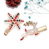 Christmas Hair Pins for Women Girls Rhinestone Crystal Snowflake Reindeer Wreath Xmas Tree Hair Clips Barrettes Accessories Festive Holiday Party Favors (snowflake reindeer christmas hair pins)