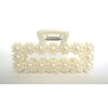 Generic Rectangle flower faux pearl acrylic hair claw clip