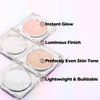 Erinde White Purple Shimmer Glitter Highlighter Highlight Makeup Contour Powder, Silver Highlighter Face Illuminator Highlighter, Highlighter Makeup iluminadores Illuminator for Face Body Cheek