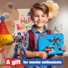 TIALLOW Transform Sets Robot Building Block Toys，2-in-1 Transforming Mech Truck Building kit，Christmas Birthday Gift for Adults Boys Age 8-12 (Blue)