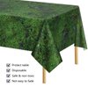 durony 2 Pieces Green Moss Pattern Plastic Tablecloth Green Leaves Tablecloth Waterproof Party Table Cover for Plants Nature Themed Party Table Decor, 108 x 54 Inch