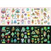 200+ Styles (20 Sheets) Luminous Space Kids Temporary Tattoos for Party Supplies, Outer Space Party Favors with Astronaut/Planet/Star/Moon, Car Party Favors with Cars/Trucks/Bus/Trains/Airplanes, Game Party Favors with Game Switch, Robot Party Favors with