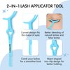 KevKev Lash Tweezers Set Eyelash Tweezers Lash Extension Tweezers Lash Applicator Tool 3 in 1 Lash Applicator Tool Set with Lash Brush Eyelash Tweezers for False Lashes