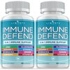 8 in 1 Immune Defense Support, Immunity Vitamins Supplement Booster with Zinc 50mg, Vitamin C Elderberry Vit D3 5000 IU, Turmeric Curcumin & Ginger, Echinacea - Allergy Relief for Kids Adults (2 Pack)