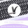 DSLONG Wet Look Lashes Individual Lashes Cluster 3D Spiky Thick Manga Lashes Water Wet Effect Fake Lashes DIY Lash Extension Lashes Reusable Curly Eye Lashes Pack (S06)