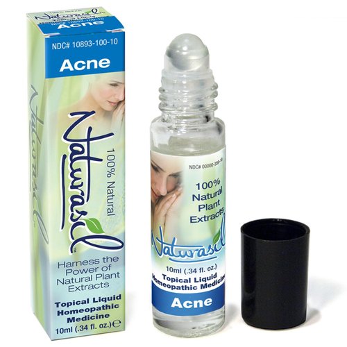 Natural Acne Treatment by Naturasil | Treats Pimples, Acne Vulgaris, Cystic Acne, Blackheads & Whiteheads | Non-Toxic | Teens & Adults | Roller - 10mL