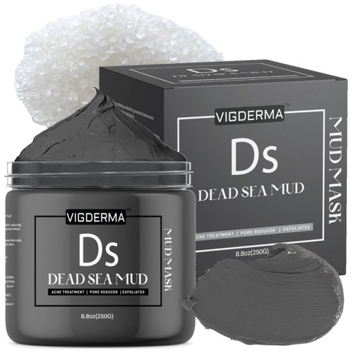 VIGDERMA Dead Sea Mud Mask for Face and Body - Spa Quality Pore Minimizer for Acne, Beauty Face and Skin, Natural Skincare for Women, Men - Tightens Skin, Facial Skin Care Face Mask - 8.8 oz