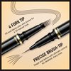 Eyebrow Pen, Soleira Waterproof Eyebrow Pencil with 4 Tip Microblading Eyebrow Pen and Dual-ended Eyebrow Brush, for Natural-Looking Brows, Long-Lasting, Dark Brown