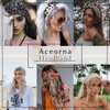 Aceorna Boho Headbands Wide Knotted Hairbands Stretch Printed Head Bands Bohemia Head Wraps for Women and Girls 3 Pcs (Set A)