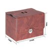 Zoopin Leather Deck Box with Built-in Spinning Life Counter (Brown)