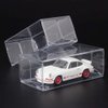MSUIINT 50 Pcs Clear Acrylic Model Car Display Case, 8.2X4X3cm Self-Assembly Counter Showcase Stand Model Car Wheels Exhibition Box Countertop Showcase for Home Cabinet Collectibles