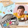 Shindel Silicone Mini Tongs, 8pcs 5-inch Kids Tongs ，Colourful Small Food Tongs for Serving Food, Ice Cube, fruits, Sugar,Kitchen Gadgets