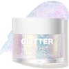 Melemando Holographic Body Glitter Gel 8 Colors Changing Ultra-fine Glitter Gel Long Lasting Waterproof Glitter Gel Makeup for Face Body Lip and Hair (Color 02)
