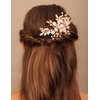 YERTTER Gold Pearl Hair Comb Style 2 for Wedding Brides Bridesmaid Flower Girl Prom Birthday Party